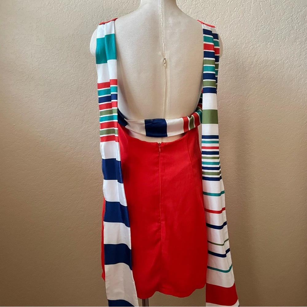 Lulus Red/ Orange Multi Stripe Open -Back Mini Dr… - image 4